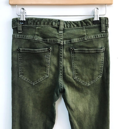 Free People Skinny Jean in army green - size 25