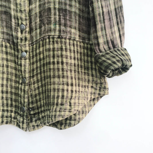 Free People Lyndsy Snap Button Shirt - size xs