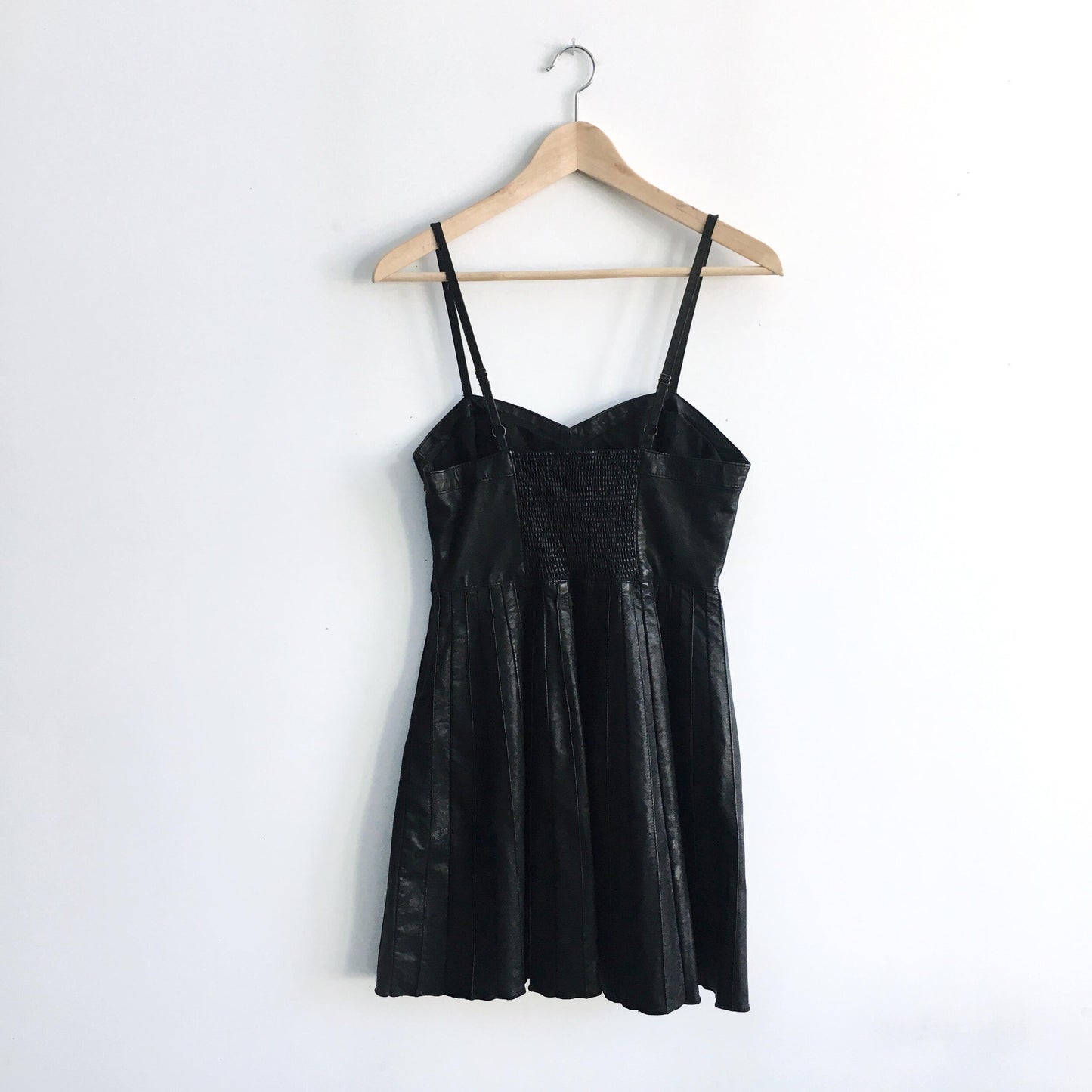 Free People vegan leather pleated dress - size Small