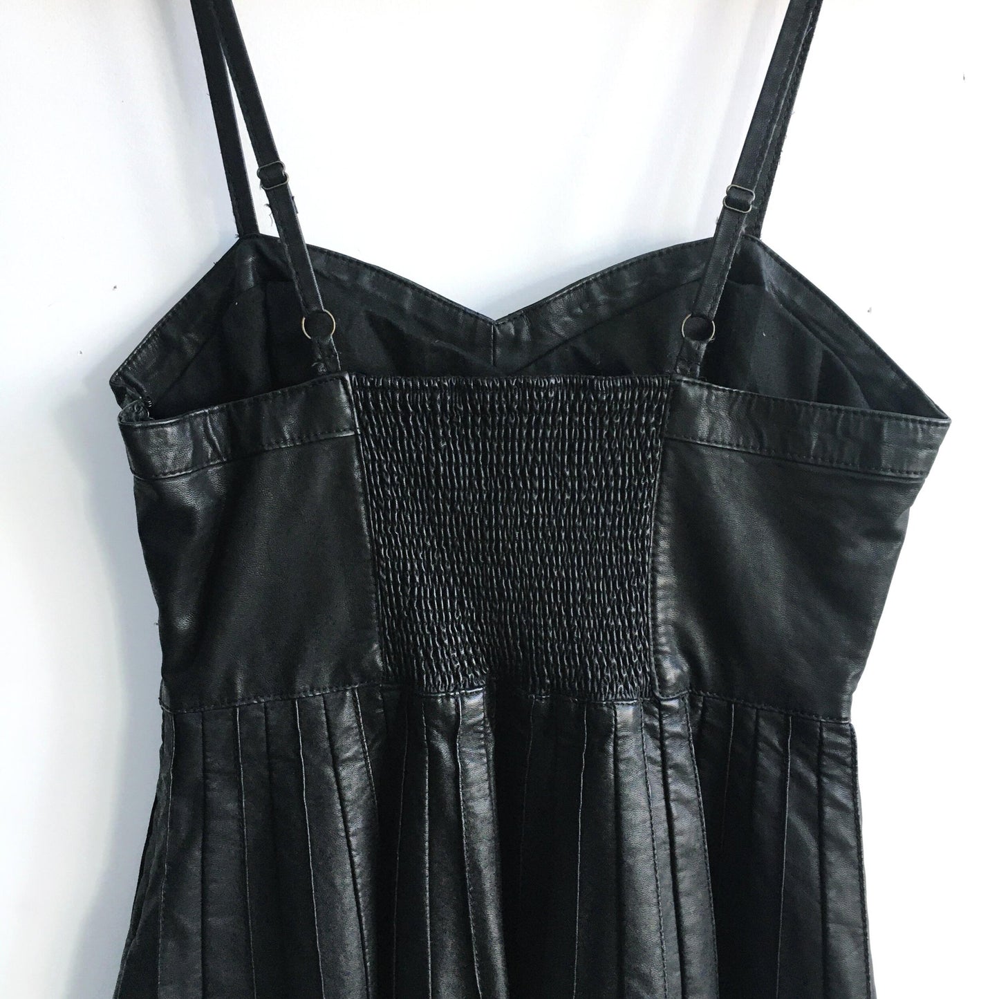 Free People vegan leather pleated dress - size Small