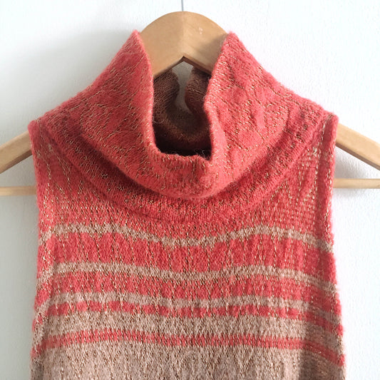 Free People Rose Gold Rainbow Tunic - size Medium