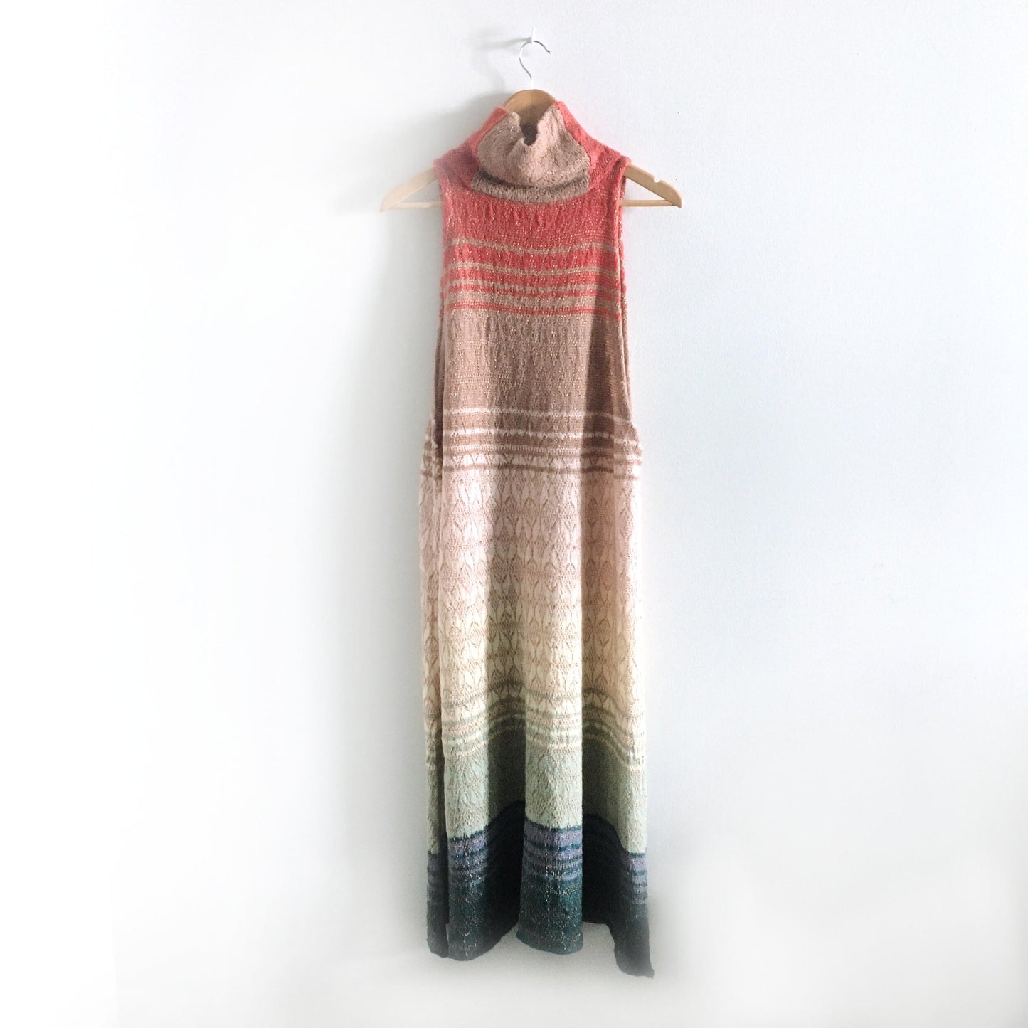 Free People Rose Gold Rainbow Tunic - size Medium