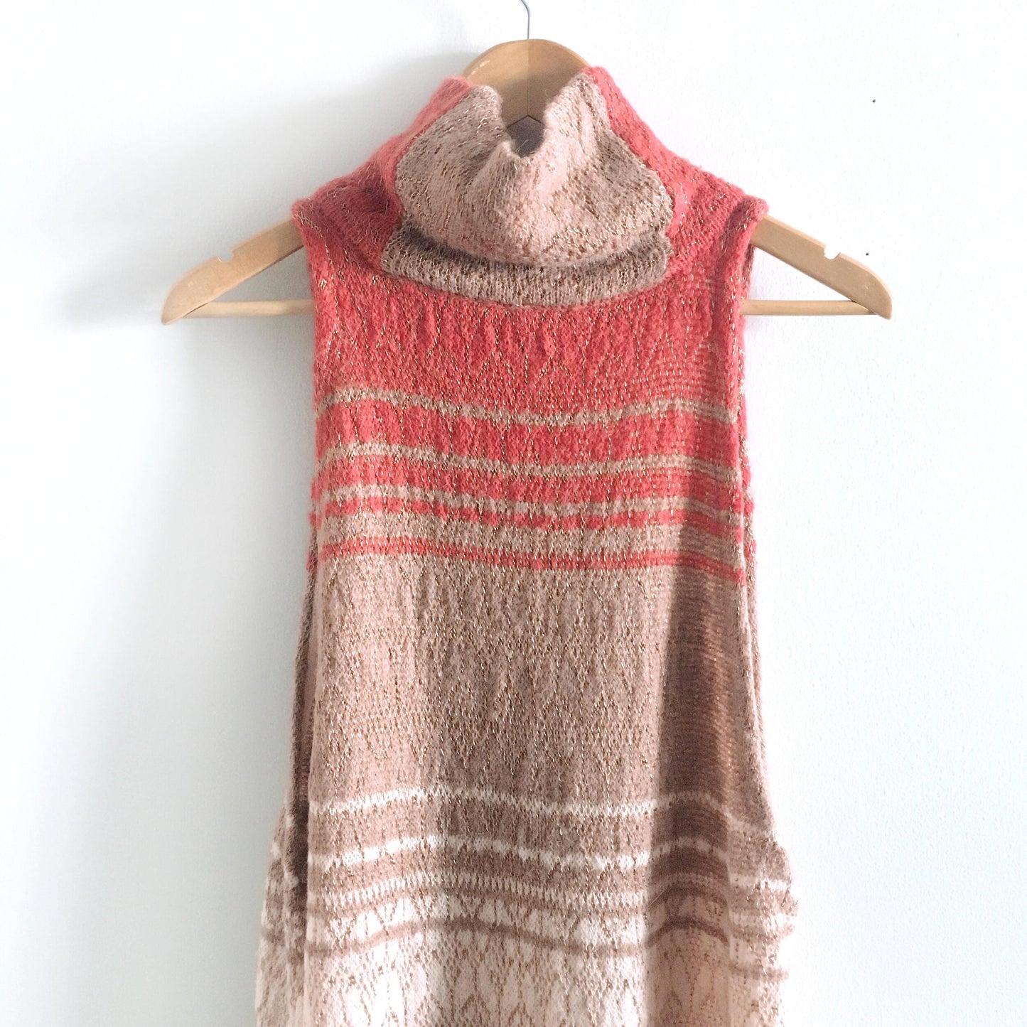 Free People Rose Gold Rainbow Tunic - size Medium