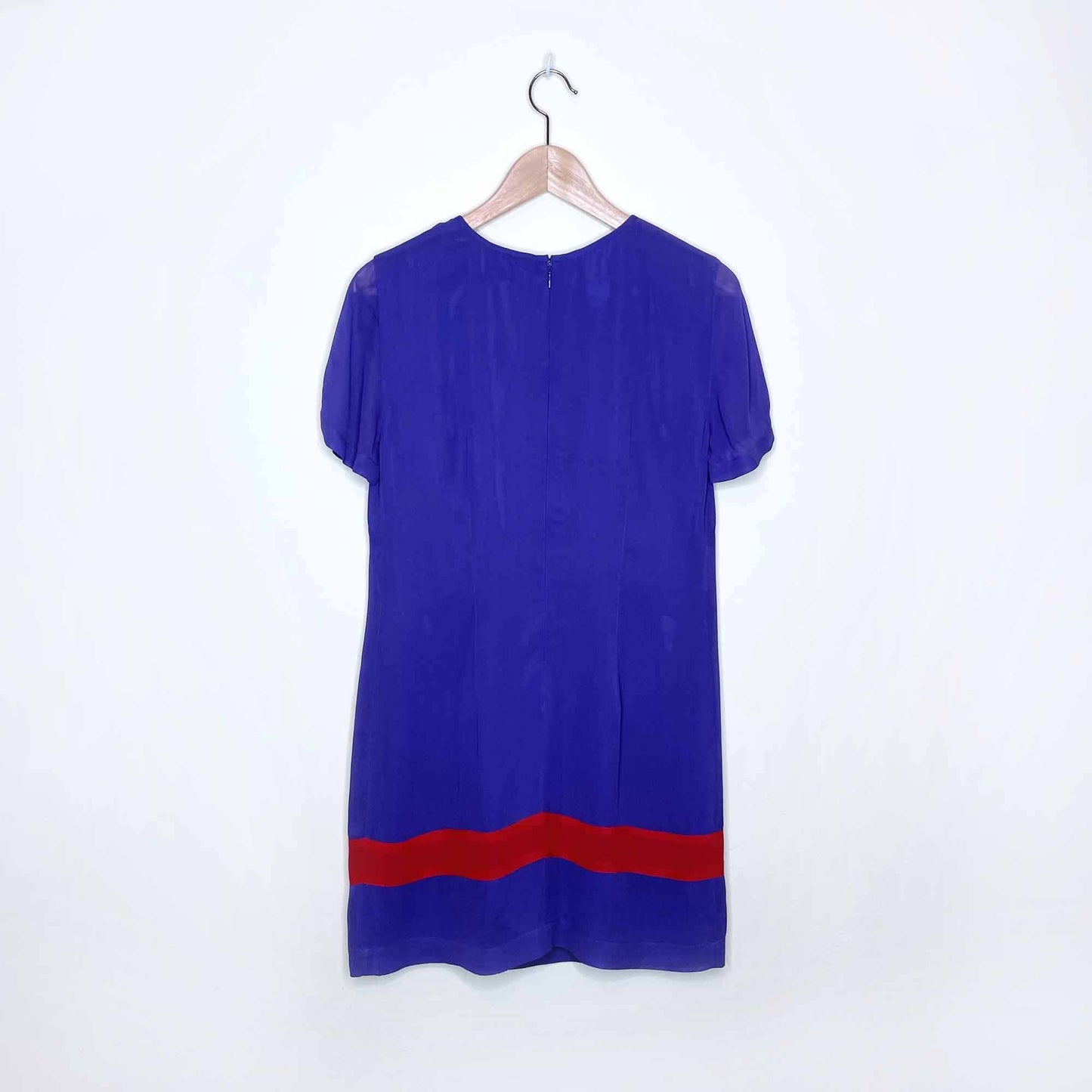 French Connection chiffon colour block shift dress - size 4