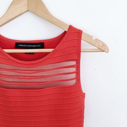 French Connection Tobey Crepe Mini Skater Dress - size Small