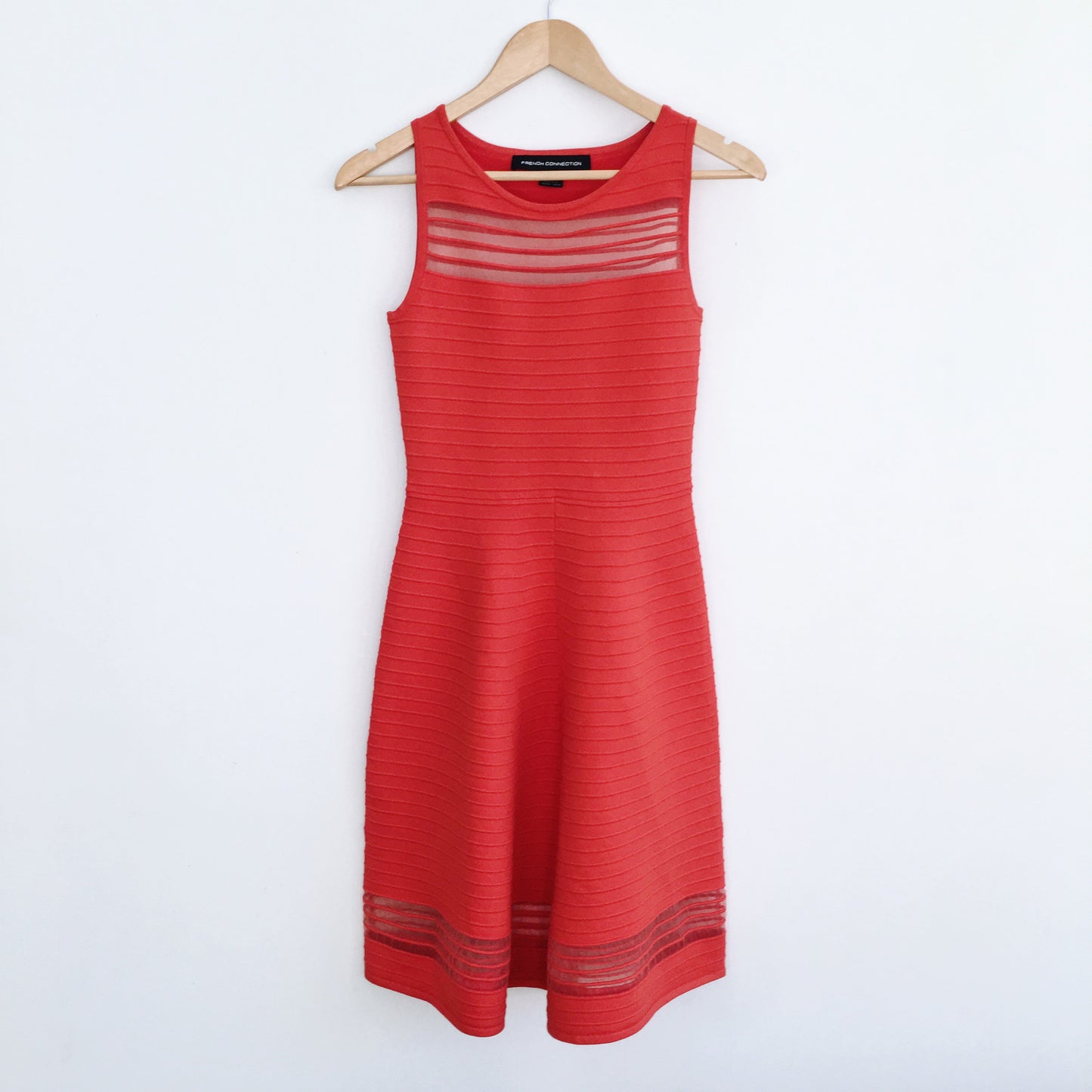 French Connection Tobey Crepe Mini Skater Dress - size Small