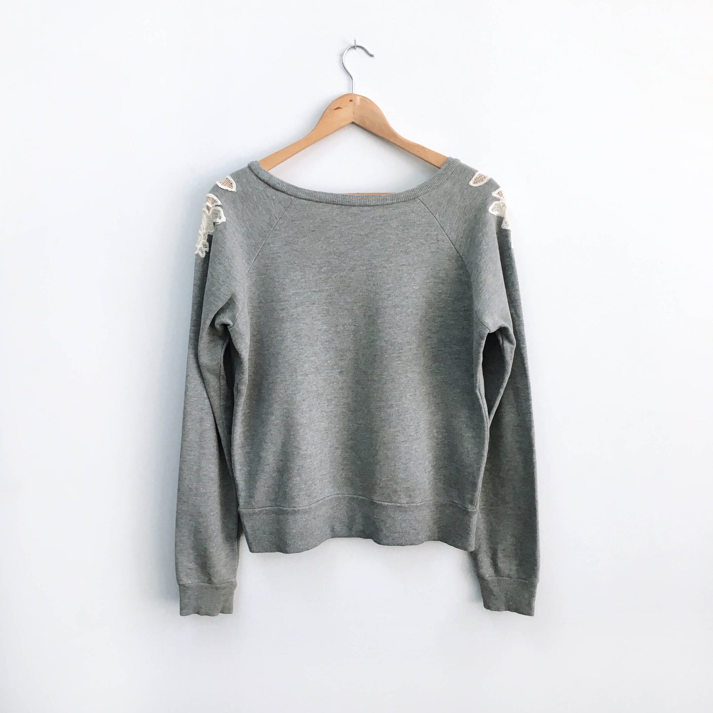 French Connection lace detail sweatshirt - size Small