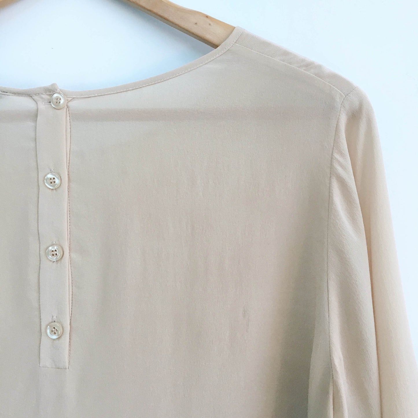 French Connection Nude Silk Blouse - size 8