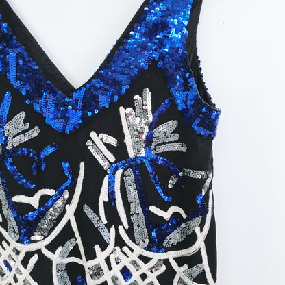 french connection embellished party dress - size 4