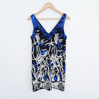 french connection embellished party dress - size 4