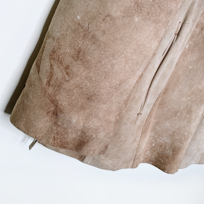 vintage western rancher boho fringe leather jacket - size small