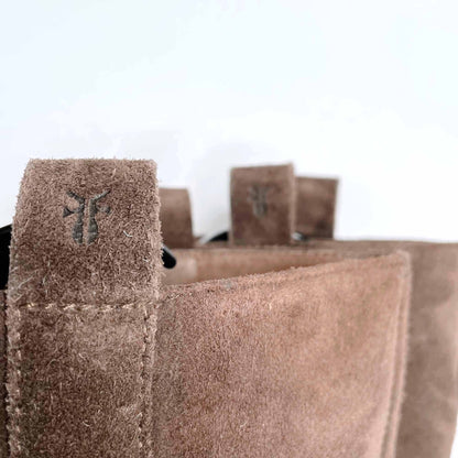 frye villager pull-on heeled knee high leather boots - size 8.5