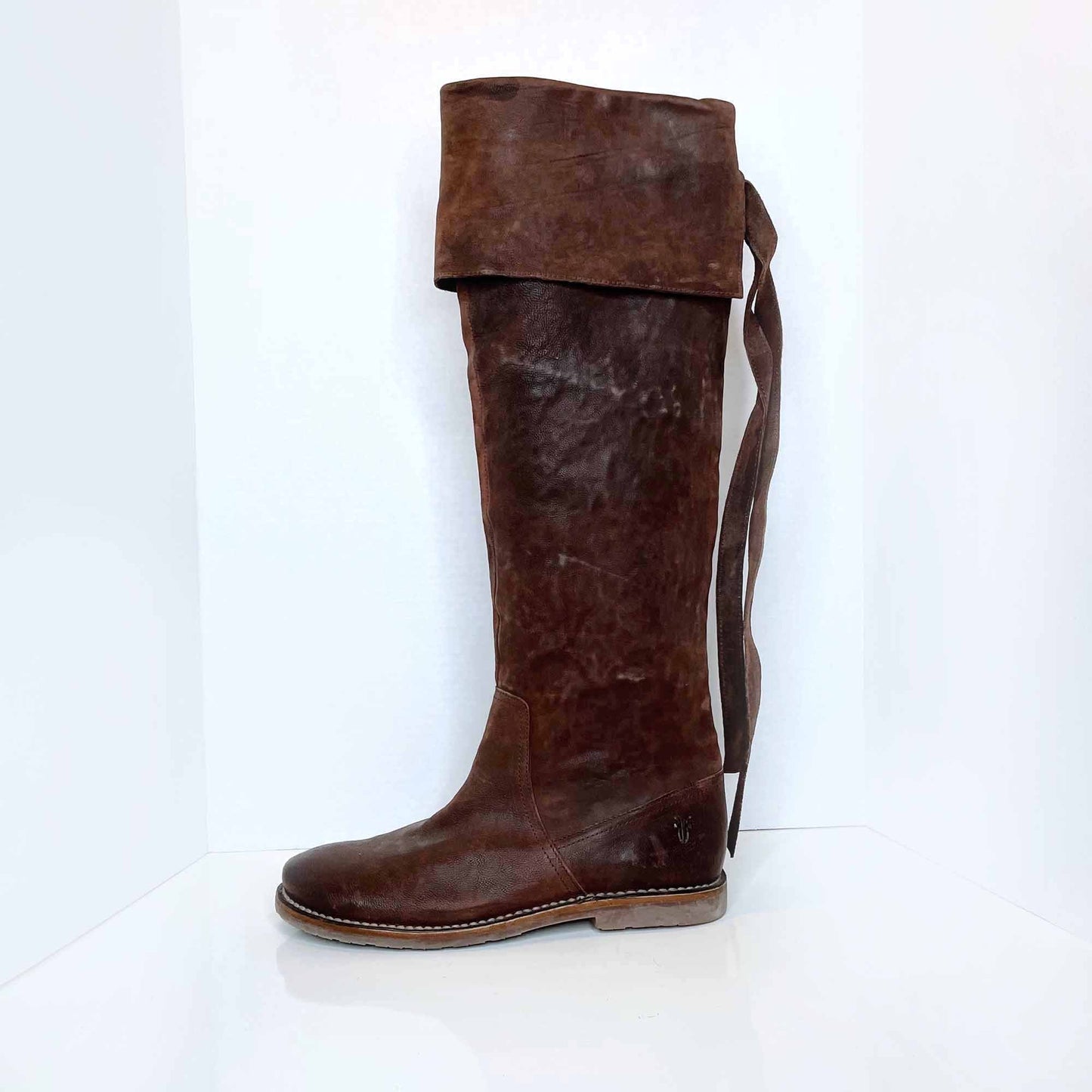 frye over the knee OTK natural leather riding boots - size 8.5