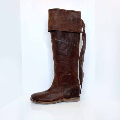 frye over the knee OTK natural leather riding boots - size 8.5