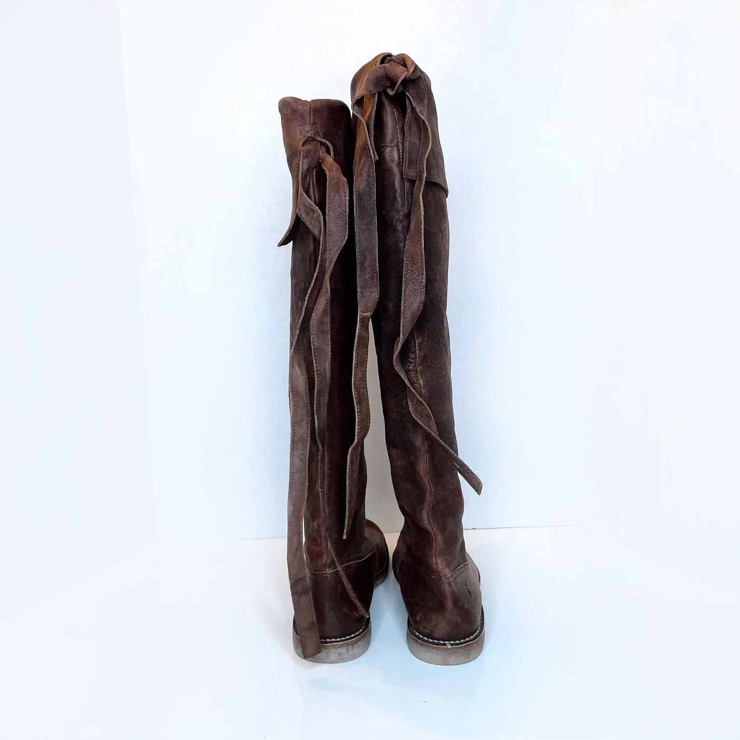 frye over the knee OTK natural leather riding boots - size 8.5