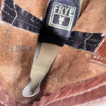 Frye leather short heeled western bootie - size 8