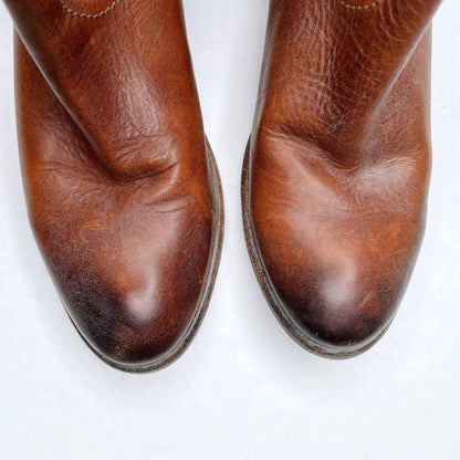 Frye leather short heeled western bootie - size 8