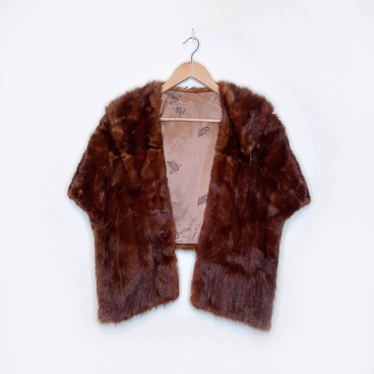 vintage 50's mink fur stole wedding cape