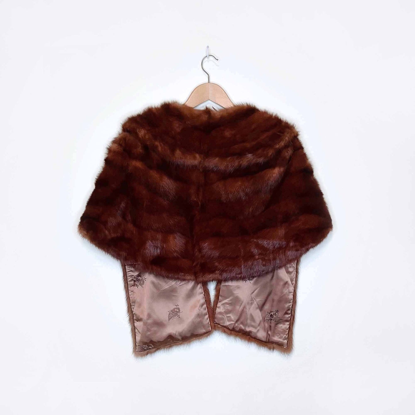 vintage 50's mink fur stole wedding cape
