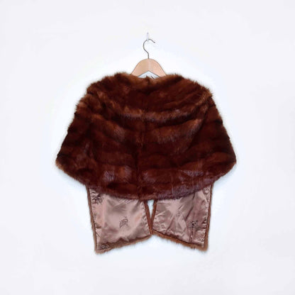 vintage 50's mink fur stole wedding cape