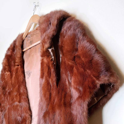vintage 50's mink fur stole wedding cape