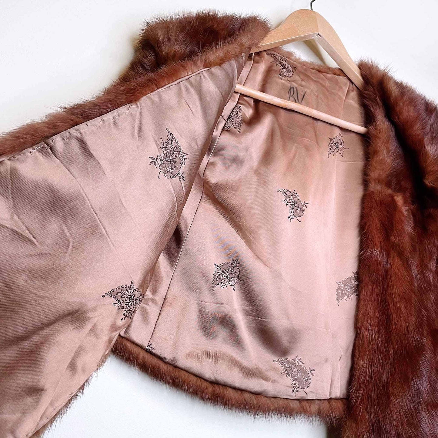 vintage 50's mink fur stole wedding cape