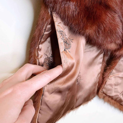 vintage 50's mink fur stole wedding cape