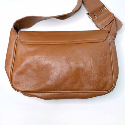 furla tan leather crossbody messenger bag