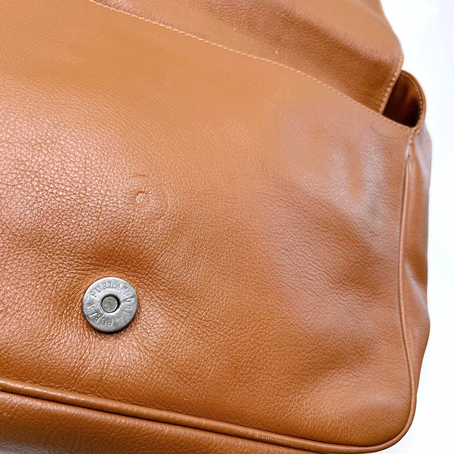 furla tan leather crossbody messenger bag