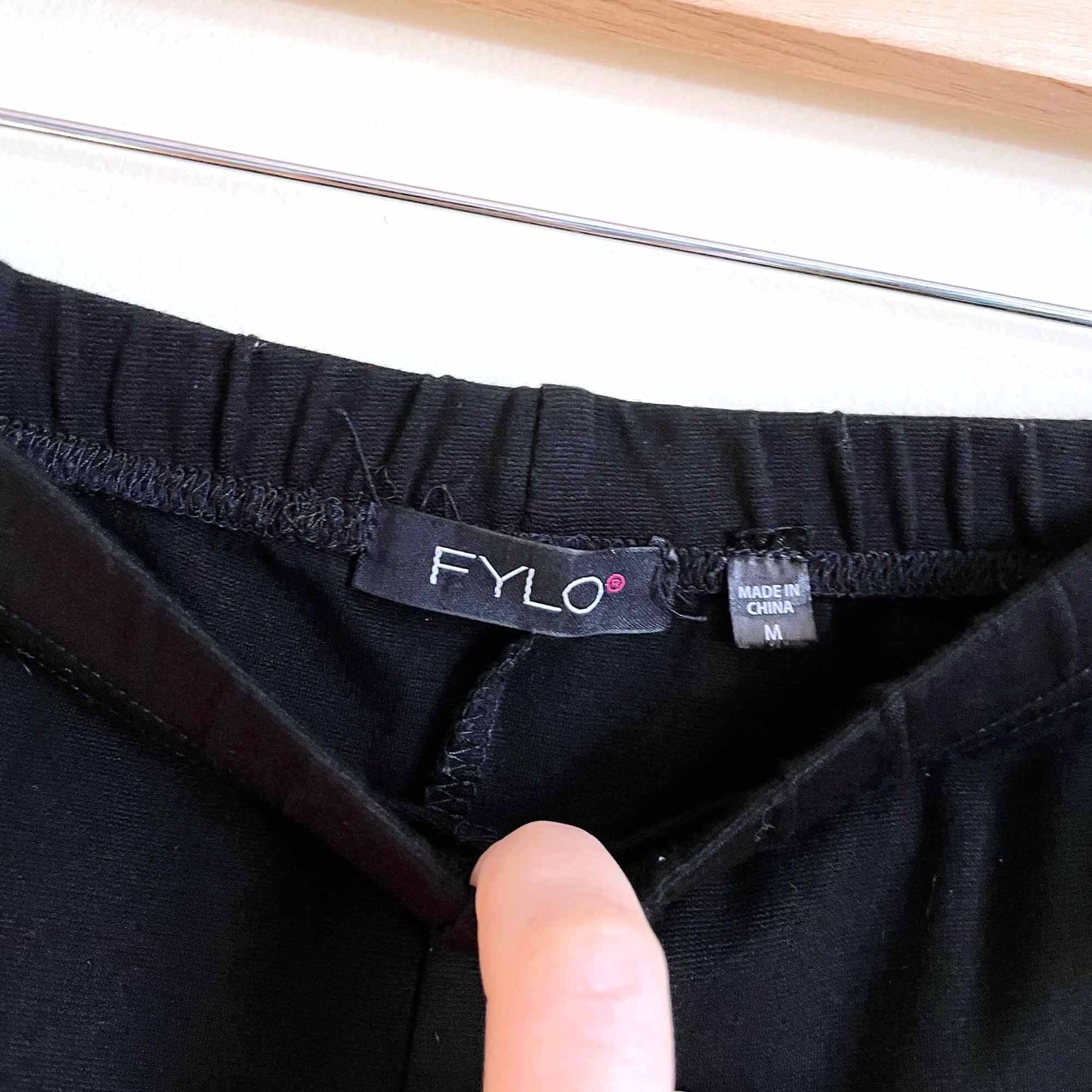 fylo ankle zip high rise leggings - size medium