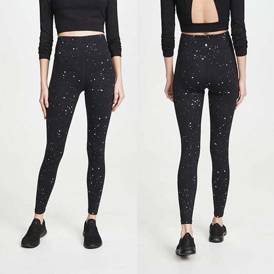 spiritual gangster foil print high rise essential leggings - size large