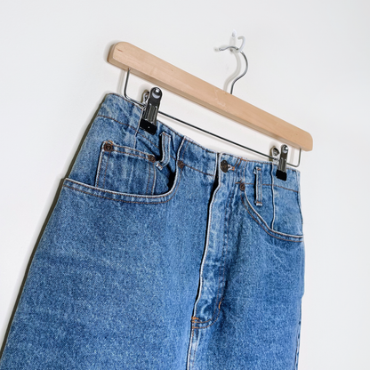 vintage 90s gap denim midi skirt - size 6