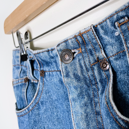 vintage 90s gap denim midi skirt - size 6