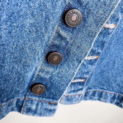 vintage 90s gap denim midi skirt - size 6