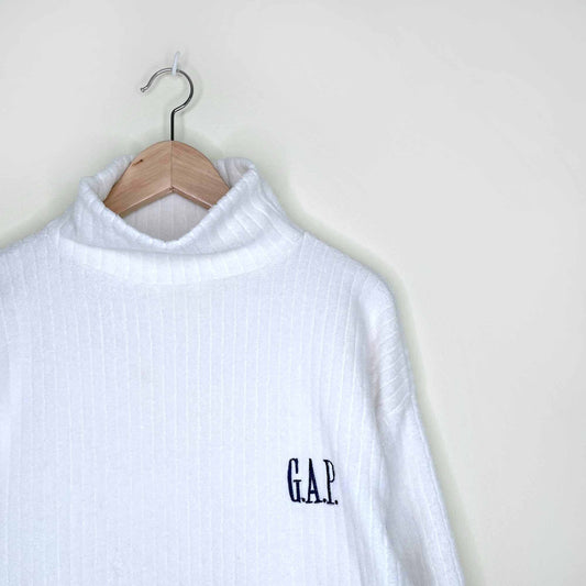 vintage 90's gap ribbed fleece turtleneck - size  med/large