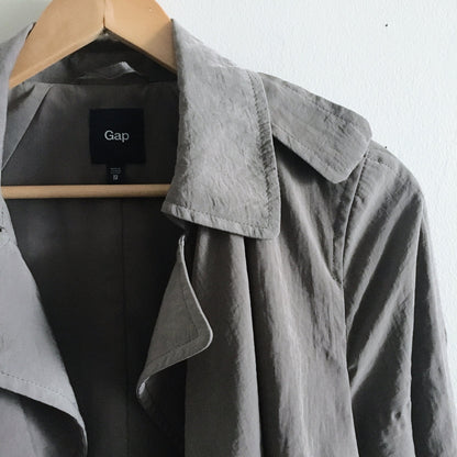 gap open waterfall belted trench - size xs
