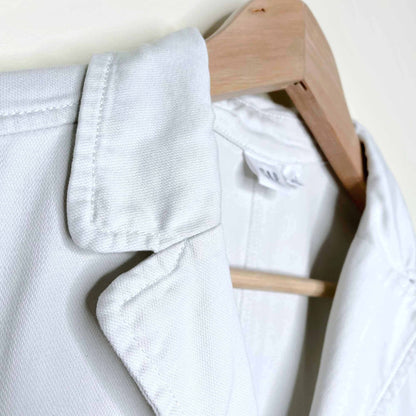 gap utility twill cropped jumpsuit in stone - size 0