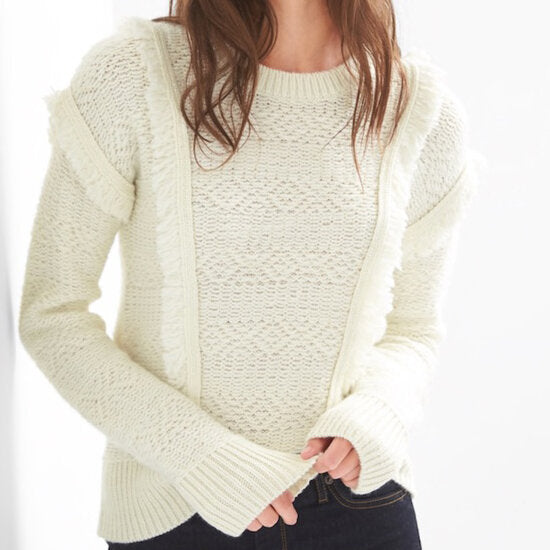 GAP Fringe Knit Sweater - size Medium