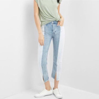 GAP two-toned high rise straight crop - size 27