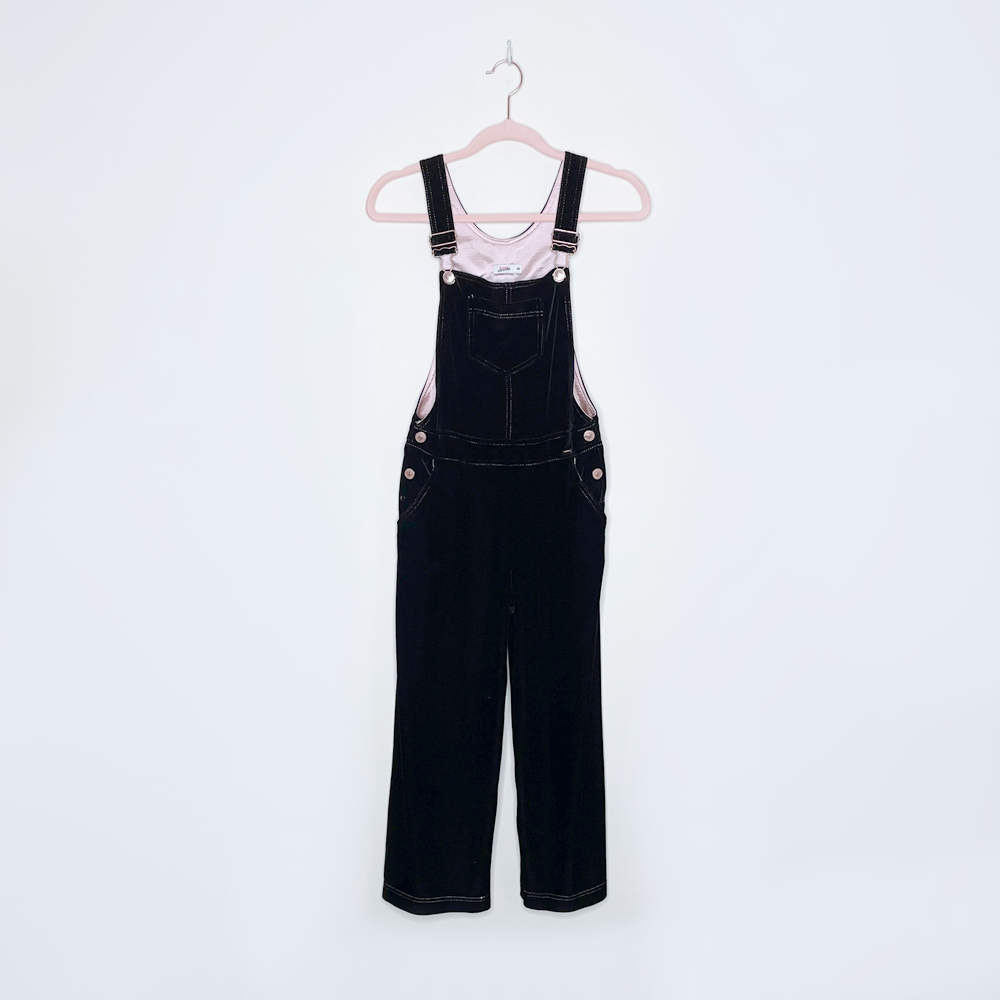junior gaultier black velour overalls - size 10A