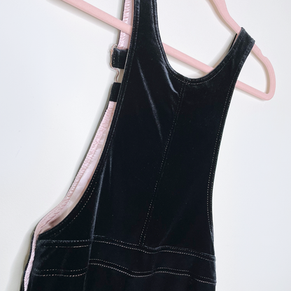 junior gaultier black velour overalls - size 10A