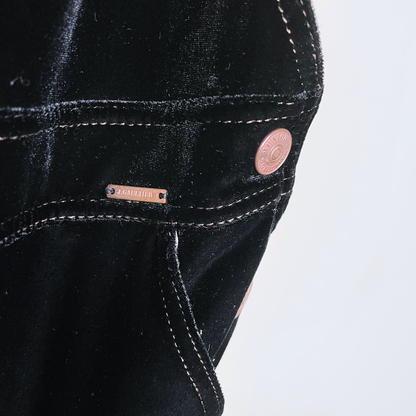 junior gaultier black velour overalls - size 10A