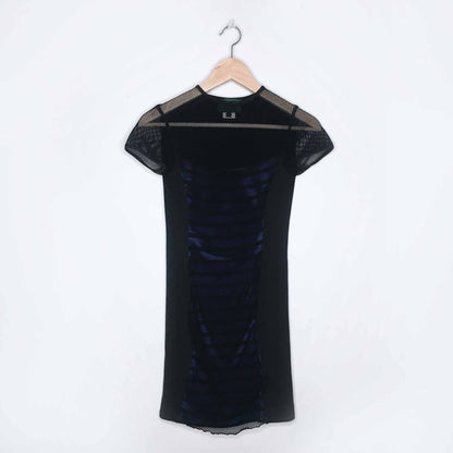 Junior Gaultier mesh front jersey t-shirt dress - size 42