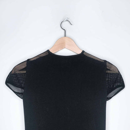 Junior Gaultier mesh front jersey t-shirt dress - size 42