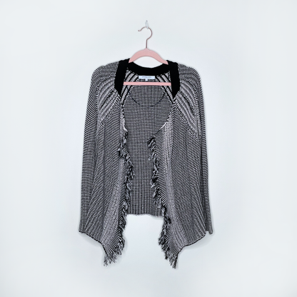 gerard darel open fringe cardigan sweater - size 3