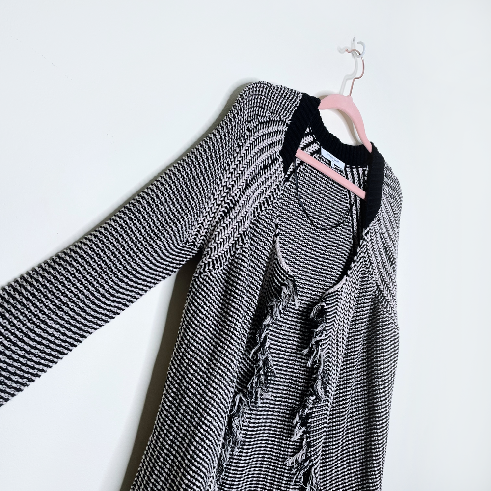 gerard darel open fringe cardigan sweater - size 3