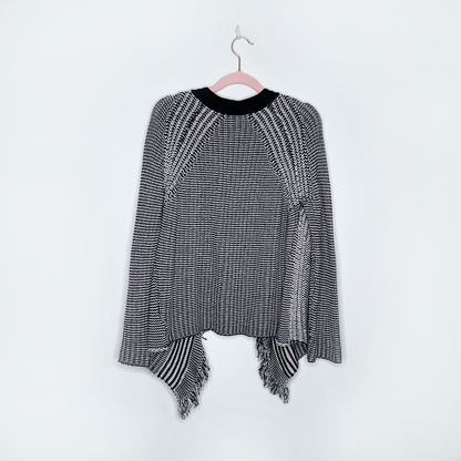 gerard darel open fringe cardigan sweater - size 3