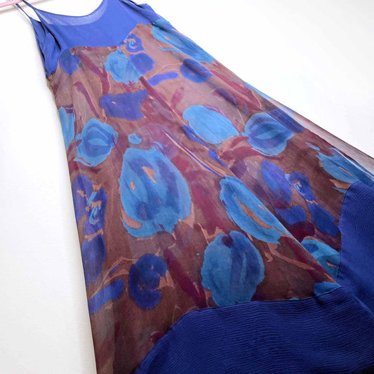 vintage romeo gigli silk chiffon slip dress - size 44