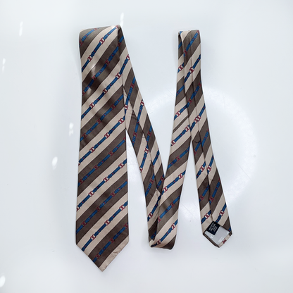 vintage givenchy brown silk harness tie