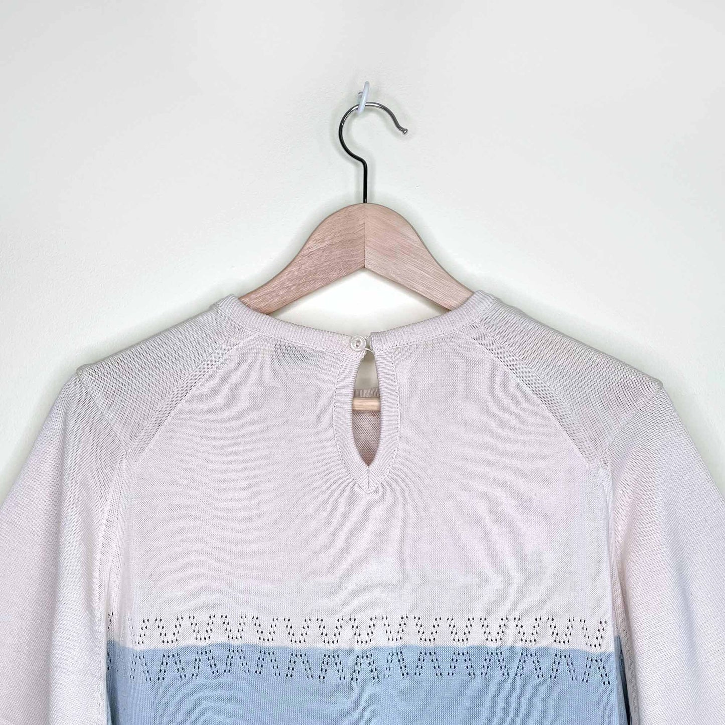 givenchy sport two-tone pointelle short sleeve knit - size 42